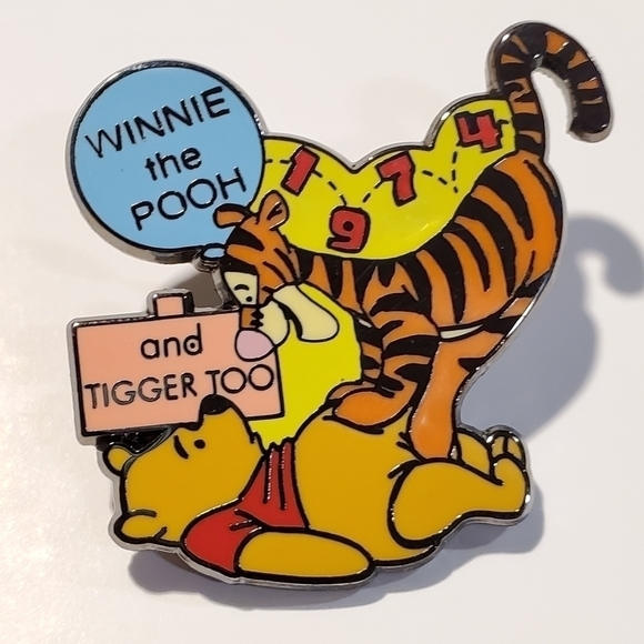 Disney Jewelry - Vtg Winnie The Pooh and Tigger Too 1974 100yrs of Dreams Disney pin #29